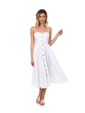 Free People Perfect Peach Poplin Midi Dress